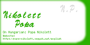 nikolett popa business card